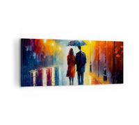 Cuadros Decoracion Salon Pareja Romántico Caminar Lienzos decorativos 120x50cm Cuadro Sobre Lienzo Moderno Dormitorio Cocina Cuadros Pared Imágenes Wall Art Prints Decor Canvas Grande AB120x50-6011