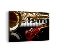 Cuadros Decoracion Salon Piano claves música instrumentos Lienzos decorativos 120x80cm Cuadro Sobre Lienzo Moderno Dormitorio Cuadros Pared Imágenes Wall Art Prints Decor Grande XXL AA120x80-2679