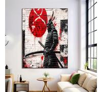 Cuadros Decoracion Salon Samuráis Japoneses Lienzos Decorativos 50X70Cm Cuadro Sobre Lienzo Grafiti Estilo Callejero Dormitorio Cuadros Pared Imágenes Wall Art Blanco Y Negro Prints Decor Canvas