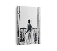 Cuadros Decoracion Salon Sensual Mujer Balcón Lienzos decorativos 80x120cm Cuadro Sobre Lienzo Moderno Vertical Dormitorio Cocina Cuadros Pared Imágenes Wall Art Prints Decor Grande PA80x120-5179