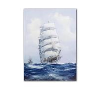 Cuadros decorativos de lienzo con imágenes de barcos gigantes, paisajes marinos y veleros, ideales para decorar paredes de salas de estar Pósteres e impresiones para la decoración del hogar (20x35cm