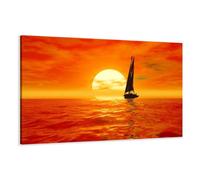 Cuadros en Lienzo navegación 120 x 80 cm Modelo Nr. 5059 XXL Las imágenes Estan Listas, enmarcadas en Marcos de Madera auténtica. El diseño de la impresión artística como un Mural Enmarcado.