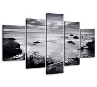 Cuadros en Lienzo océano 160 x 80 cm Modelo Nr. 5513 XXL Las imágenes Estan Listas, enmarcadas en Marcos de Madera auténtica. El diseño de la impresión artística como un Mural Enmarcado.