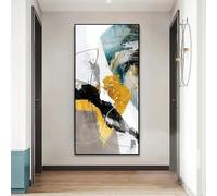 Cuadros en lienzo para pared, estilo moderno, arte de pared, pintura en lienzo, arte de pared, impresión abstracta, carteles, imágenes de pared 80 x 155 cm (31 x 61 pulgadas) con marco negro