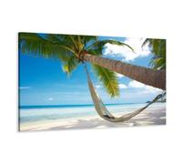 Cuadros en Lienzo Playa 120 x 80 cm Modelo Nr. 5039 XXL Las imágenes Estan Listas, enmarcadas en Marcos de Madera auténtica. El diseño de la impresión artística como un Mural Enmarcado.