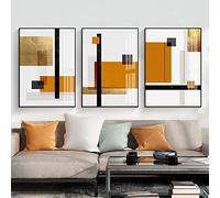 Cuadros geométricos modernos abstractos amarillos de la pared del arte de la galería de la pintura de la galería del cartel e impresión para la decoración del hogar de la sala de estar 60x80cm