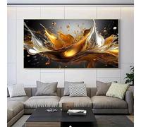 Cuadros grandes para la pared del salón, pintura en blanco y negro y beige, impresiones en lienzo enmarcadas, obras de arte para la decoración del hogar 50x90cm(20x35in)