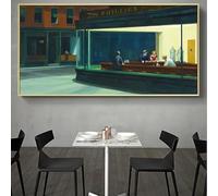 Cuadros, lienzos, pósteres e impresiones de Nighthawks de Edward Hopper para decoración del hogar (55 x 110 cm, sin marco)