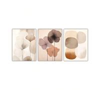 Cuadros minimalistas de arte mural con motivos florales japoneses, decoración moderna para el hogar, estilo Wabi-Sabi, imágenes geométricas para sala de estar (60x90cmx3/Sin marco)