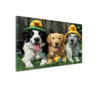 Cuadros para Pintar con Números Adultos, Kit de Pintura al Óleo DIY con Pinceles y Pigmentos Acrílicos, Lienzo de 15x20cm, Ideal para Decoración del Hogar Animal & Perro (Sin Marco) 2Y#289