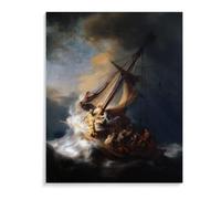 Cuadros Para Pintar Por Numeros Adultos - Christ In The Storm On The Sea Of Galilee- Rembrandt Van Rijn 40X50Cm Pintura Por Numeros Lienzo Paisajes Cuadros Famosos,A1