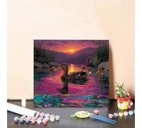 Cuadros para Pintar por numeros Pato Pintura por Numeros RíO Paint by Numbers, DIY Entretenimiento Adultos Painting Principiante Kits con Accesorios para Decoracion Hogar 60x60cm Sin Marco H-14Q3
