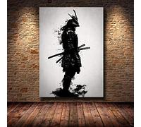 Cuadros,Pintura De Arte De Pared, Decoración del Hogar Samurai Blindado Japón Anime Lienzo Impresiones Imágenes Cartel Nórdico Modular para Sala De Estar, Carteles De Dormitorio para Hombres -50X70Cm