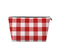 Cuadros Rojos y Blancos, Bolsa de artículos de tocador Bolsa de Maquillaje Bolsa de cosméticos Bolsa de artículos de tocador de Viaje portátil