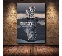 Cuadros Salon,La Oficina Arte De La Pared Frases Motivacionales Cartel Palabras Inspiradoras Arte De La Pared Sin Dolor Sin Ganancia Impresión De Pintura En Lienzo, Escaparate -50X70Cm