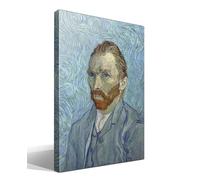 cuadrosfamosos.es Autorretrato | Vincent van Gogh | Post-impresionismo | Cuadro Canvas Wall Art | Impresion Giclee lienzo algodon puro | Bastidor 3cm | 55x75cm