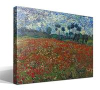 cuadrosfamosos.es Campo de amapolas | Vincent van Gogh | Post-impresionismo | Cuadro Canvas Wall Art | Impresion Giclee lienzo algodon puro | Bastidor 3cm | 40x55cm