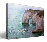 cuadrosfamosos.es | Cuadro | Canvas | Wall Art | El Manneport Visto desde el Este de Oscar Claude Monet | Impresión Giclée sobre lienzo de algodón 100% | Bastidor de 3cm | 55x75cm