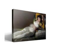 cuadrosfamosos.es | Cuadro | Canvas | Wall Art | La Maja Vestida de Francisco de Goya y Lucientes | Impresión Giclée sobre lienzo de algodón 100% | Bastidor de 3cm | 40x55cm