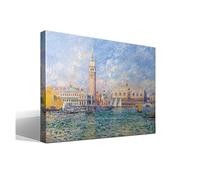 cuadrosfamosos.es | Cuadro | Canvas | Wall Art | Palacio Ducal de Venecia de Oscar Claude Monet | Impresión Gi sobre lienzo de algodón 100% | Bastidor de 3cm | 40x55cm