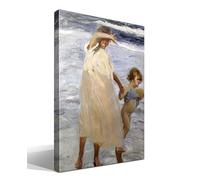 cuadrosfamosos.es Dos Hermanas, Valencia | Joaquín Sorolla | Luminismo | Cuadro Canvas Wall Art | Impresión Gi lienzo algodón puro | Bastidor 3cm | 55x75cm