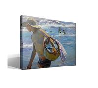 cuadrosfamosos.es El Pescador | Joaquín Sorolla | Luminismo | Cuadro Canvas Wall Art | Impresión Gi lienzo algodón puro | Bastidor 3cm | 40x55cm