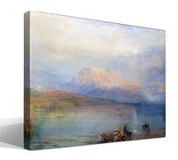 cuadrosfamosos.es El Rigi Rojo | J.M.W. Turner | Romanticismo | Cuadro Canvas Wall Art | Impresion Giclee lienzo algodon puro | Bastidor 3cm | 40x55cm