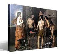 cuadrosfamosos.es La Fragua de Vulcano | Diego Velázquez | Barroco | Cuadro Canvas Wall Art | Impresión Gi lienzo algodón puro | Bastidor 3cm | 40x55cm