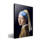 cuadrosfamosos.es La Joven de la Perla | Johannes Vermeer | Barroco | Cuadro Canvas Wall Art | Impresión Gi lienzo algodón puro | Bastidor 3cm | 40x55cm