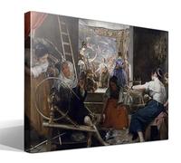 cuadrosfamosos.es Las Hilanderas - Fábula de Aracne | Diego Velázquez | Barroco | Cuadro Canvas Wall Art | Impresión Gi lienzo algodón puro | Bastidor 3cm | 40x55cm