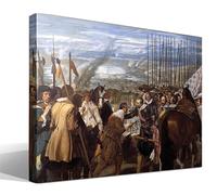 cuadrosfamosos.es Las Lanzas - La Rendición de Breda | Diego Velázquez | Barroco | Cuadro Canvas Wall Art | Impresión Gi lienzo algodón puro | Bastidor 3cm | 55x75cm