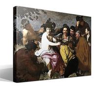 cuadrosfamosos.es Los Borrachos - El Triunfo de Baco | Diego Velázquez | Barroco | Cuadro Canvas Wall Art | Impresión Gi lienzo algodón puro | Bastidor 3cm | 40x55cm