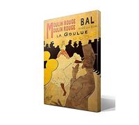 cuadrosfamosos.es Moulin Rouge - La Goulue | Toulouse-Lautrec | Postimpresionismo | Cuadro Canvas Wall Art | Impresión Gi lienzo algodón puro | Bastidor 3cm | 40x55cm