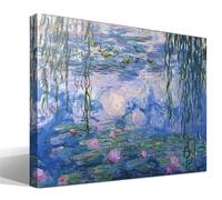 cuadrosfamosos.es Nenufares | Claude Monet | Impresionismo | Cuadro Canvas Wall Art | Impresion Giclee lienzo algodon puro | Bastidor 3cm | 55x75cm