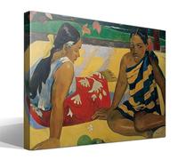 cuadrosfamosos.es Parau Api. Noticias | Paul Gauguin | Post-impresionismo | Cuadro Canvas Wall Art | Impresion Giclee lienzo algodon puro | Bastidor 3cm | 55x75cm