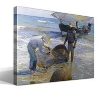 cuadrosfamosos.es Pescadores Valencianos | Joaquín Sorolla | Luminismo | Cuadro Canvas Wall Art | Impresión Gi lienzo algodón puro | Bastidor 3cm | 70x95cm