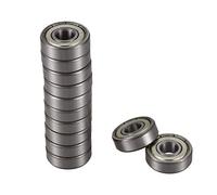 CUAEDE 12 unids 608Z Rodamiento de bolas de ranura profunda, fila simple, 22 mm x 8 mm x 7 mm