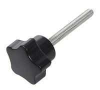 CUAEDE 6 unids M6 X 50 Mm Bloqueo en Forma de Estrella Cabeza de Plástico Rosca Macho Botón Manija