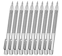 CUAEDE - Lote de 10 unidades de trazado de carburo de tungsteno con imán, pluma de grabado de aluminio con clip para cereamica de cristal de mármol