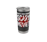 ¿Cuál es tu película de miedo favorita? Película de terror divertida Vaso térmico de acero inoxidable de doble pared
