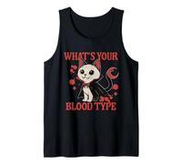 ¿Cuál es tu Tipo de Sangre Flebotomista de Donante de Sangre de Gato Vampiro Camiseta sin Mangas