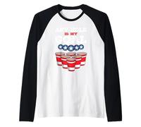 Cualquier Agujero es mi Objetivo: Juego de Fiesta Pong, Beirut Uni/College Camiseta Manga Raglan
