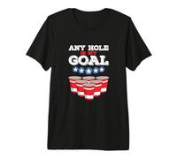 Cualquier Agujero es mi Objetivo: Juego de Fiesta Pong, Beirut Uni/College Camiseta Premium