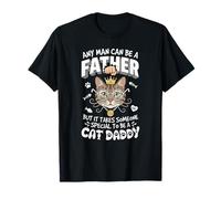 Cualquier Hombre Puede ser Padre - Cat Dad Kitten Owner Kitty Camiseta
