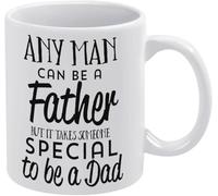 Cualquier hombre puede ser padre, pero se necesita alguien especial para ser papá. Tazas de café únicas y divertidas, novedosas, de cerámica con impresión de doble cara, para mamá, papá, amigo, esposa