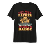 Cualquier Hombre Puede ser un Padre Vizsla Daddy Funny Dog Camiseta Premium