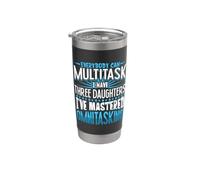 Cualquiera puede ser multitarea: padre e hijas Vaso térmico de acero inoxidable de doble pared