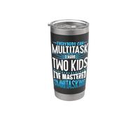 Cualquiera puede ser multitarea: padre e hijos Vaso térmico de acero inoxidable de doble pared