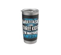 Cualquiera puede ser multitarea: padre e hijos Vaso térmico de acero inoxidable de doble pared
