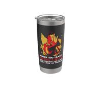 Cuando aprendes Wing Chun Sport Artes marciales Fighter Wing Chun Vaso térmico de acero inoxidable de doble pared